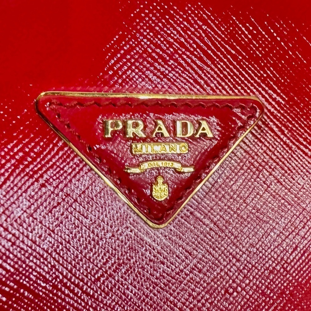 Auth. PRADA 2012 Candy Apple Red Saffiano Leather Tote - Picture 15 of 15